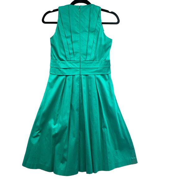 Calvin Klein Dress 2 Teal Green Fit Flare Business Career Party Cocktail Preppy - Picture 2 of 16